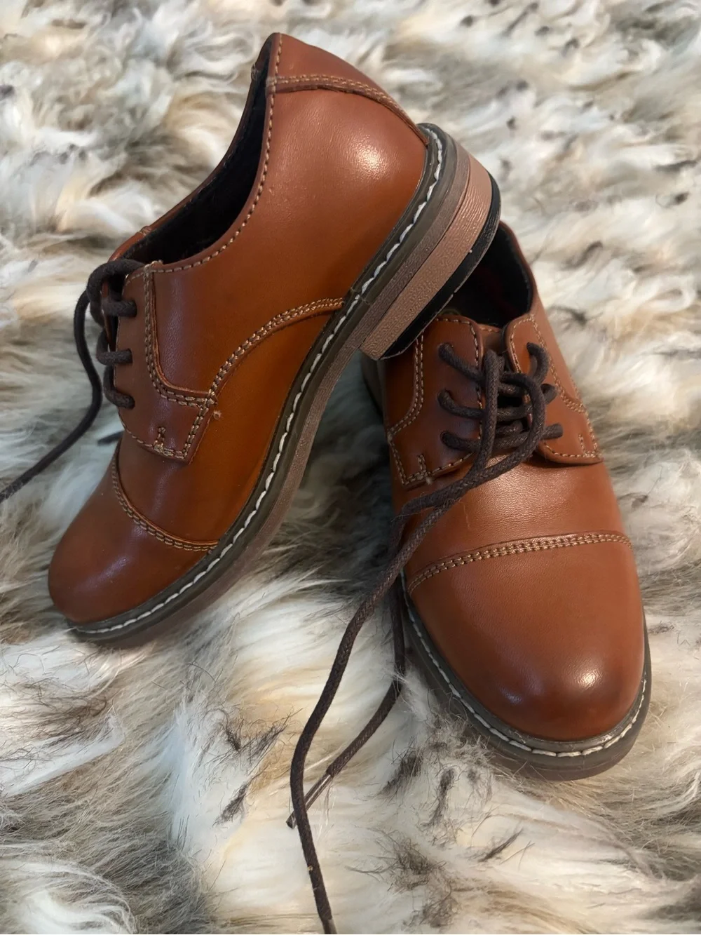 Brown Toddler Dress Shoe Sz: 12